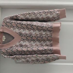 Snake print sweater